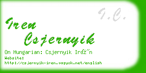 iren csjernyik business card